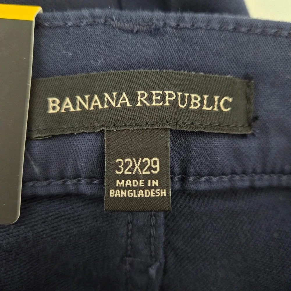 NWT Banana Republic Mens 5 Pocket Pant Blue 32x29 Cotton Stretch